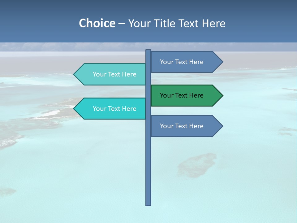 An Aerial View Of The Ocean With Blue Water PowerPoint Template