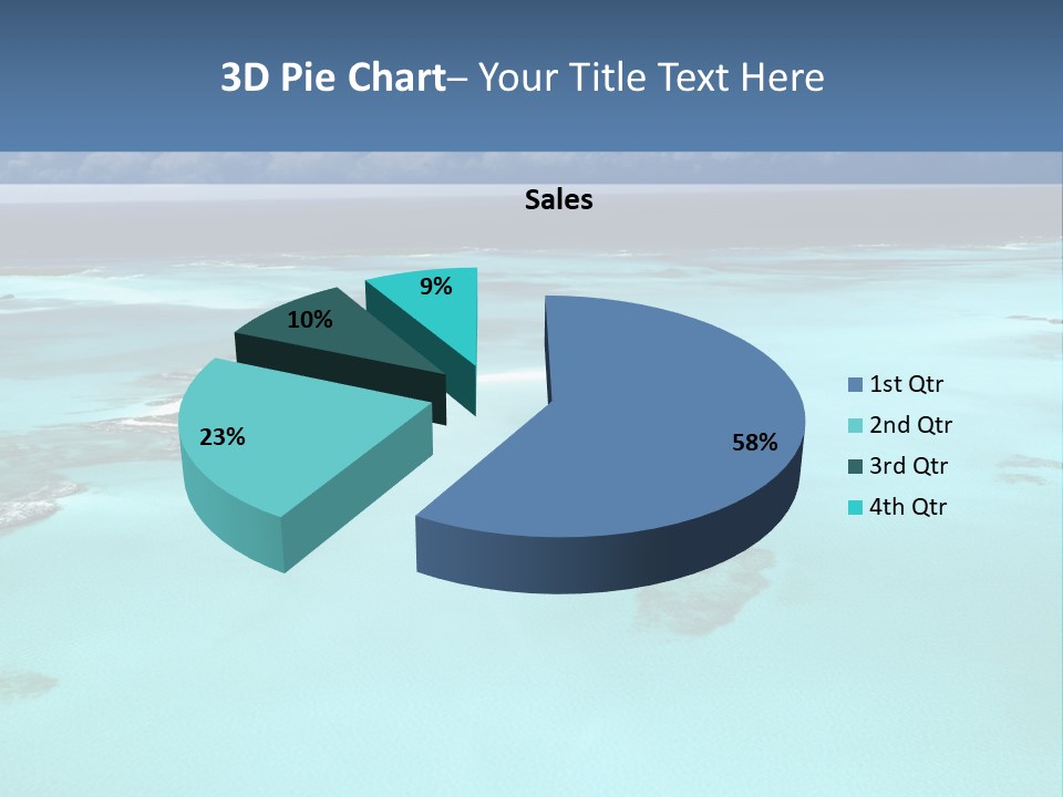 An Aerial View Of The Ocean With Blue Water PowerPoint Template