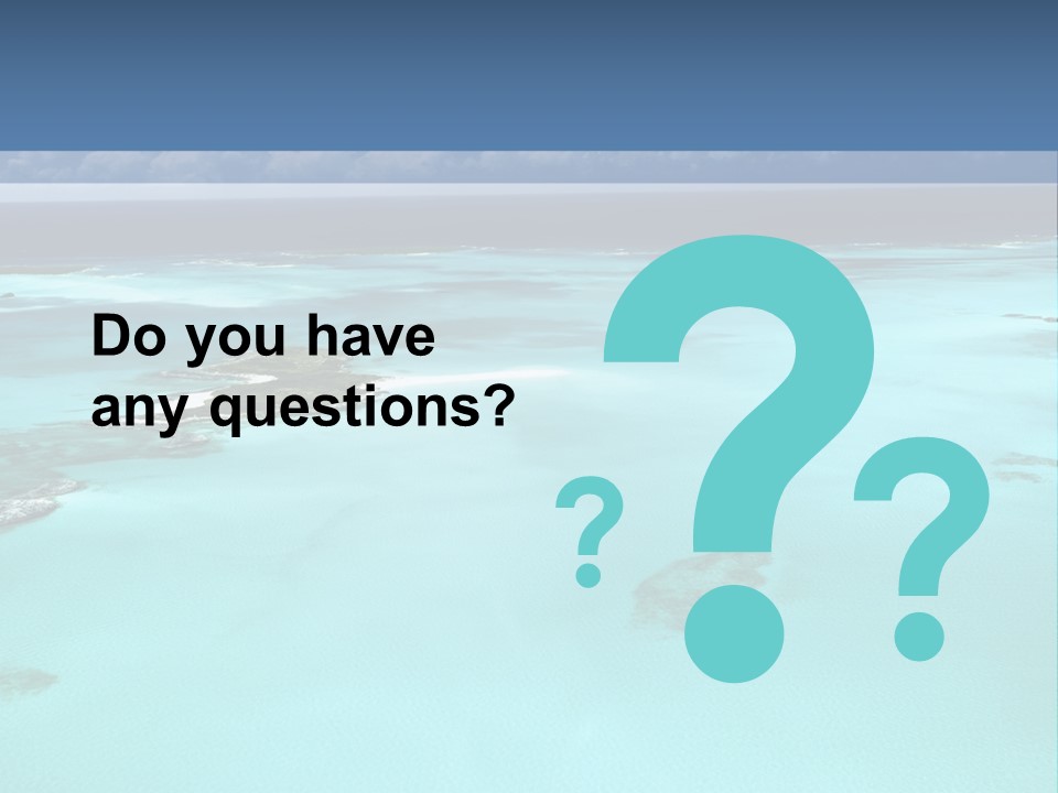 An Aerial View Of The Ocean With Blue Water PowerPoint Template