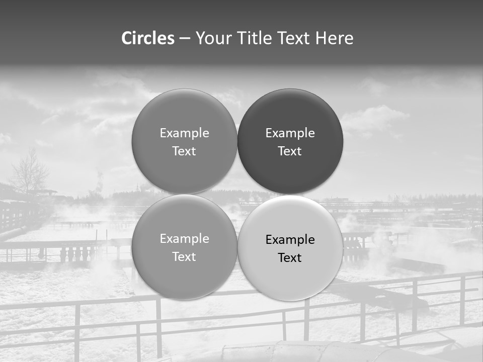 A Black And White Photo Of A Factory With Steam Coming Out Of It PowerPoint Template