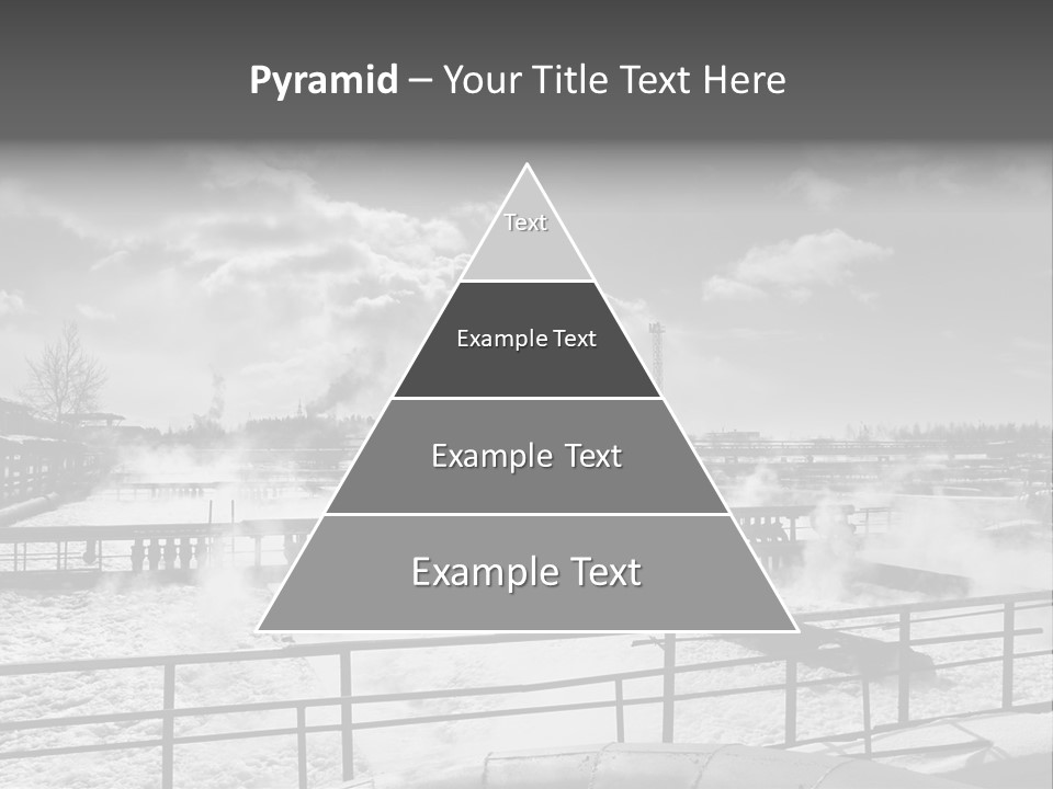 A Black And White Photo Of A Factory With Steam Coming Out Of It PowerPoint Template