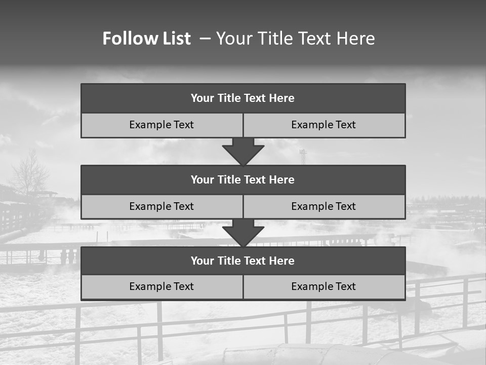 A Black And White Photo Of A Factory With Steam Coming Out Of It PowerPoint Template