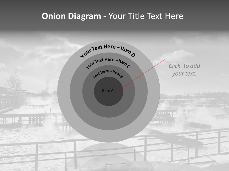 A Black And White Photo Of A Factory With Steam Coming Out Of It PowerPoint Template