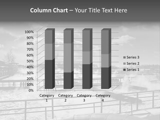 A Black And White Photo Of A Factory With Steam Coming Out Of It PowerPoint Template