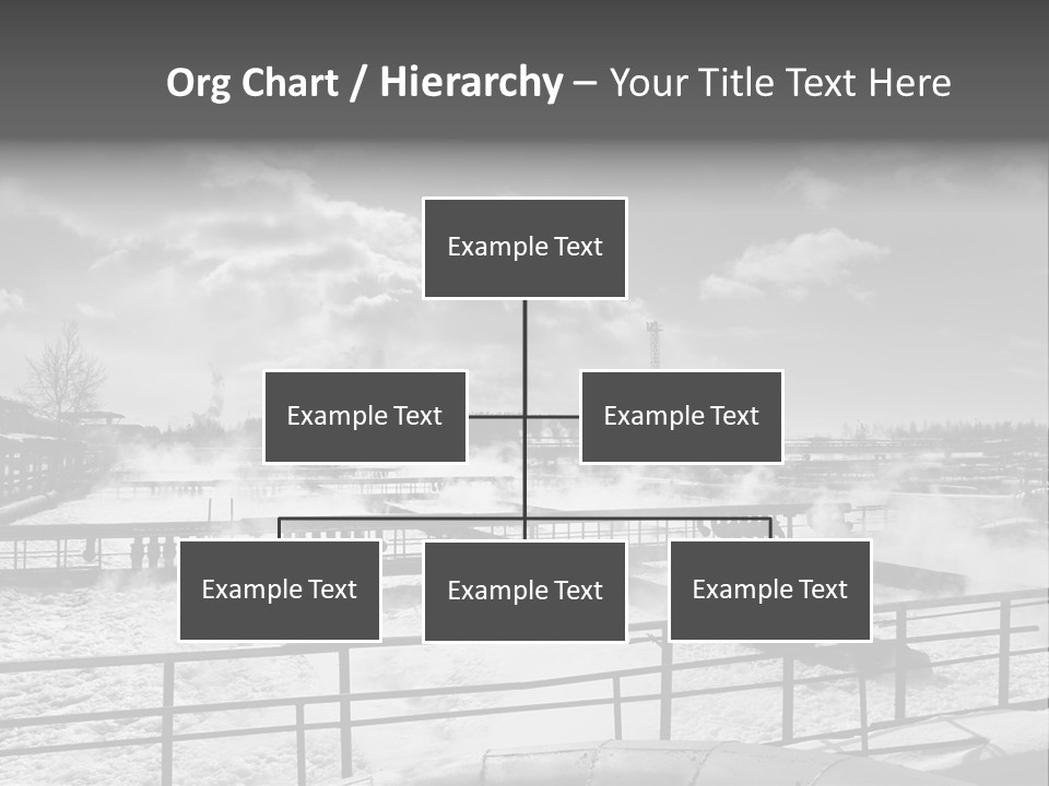 A Black And White Photo Of A Factory With Steam Coming Out Of It PowerPoint Template