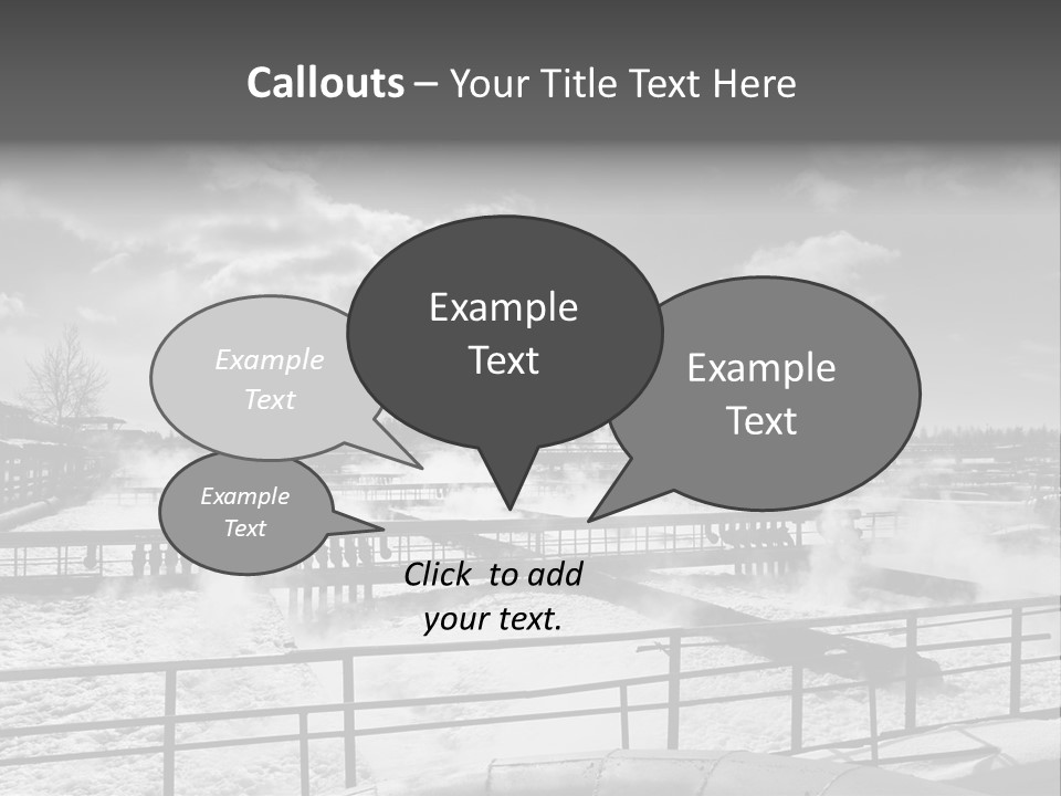 A Black And White Photo Of A Factory With Steam Coming Out Of It PowerPoint Template