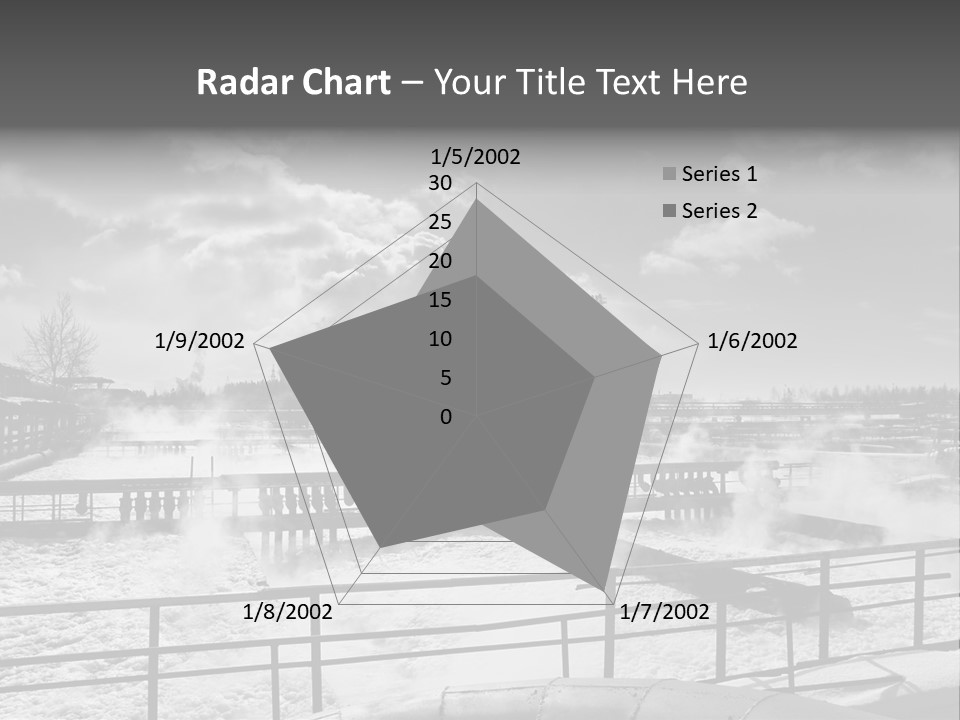 A Black And White Photo Of A Factory With Steam Coming Out Of It PowerPoint Template