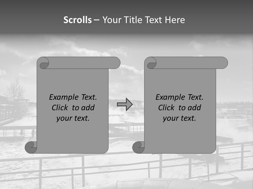 A Black And White Photo Of A Factory With Steam Coming Out Of It PowerPoint Template