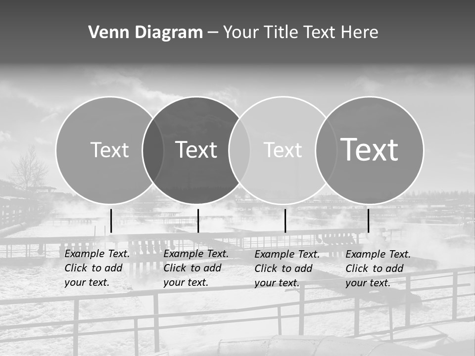 A Black And White Photo Of A Factory With Steam Coming Out Of It PowerPoint Template