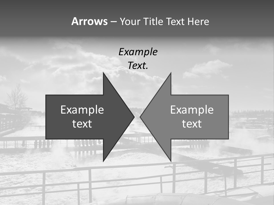 A Black And White Photo Of A Factory With Steam Coming Out Of It PowerPoint Template