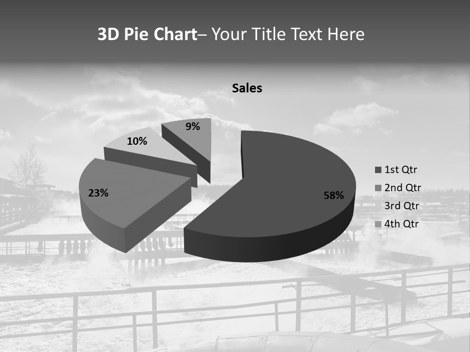 A Black And White Photo Of A Factory With Steam Coming Out Of It PowerPoint Template