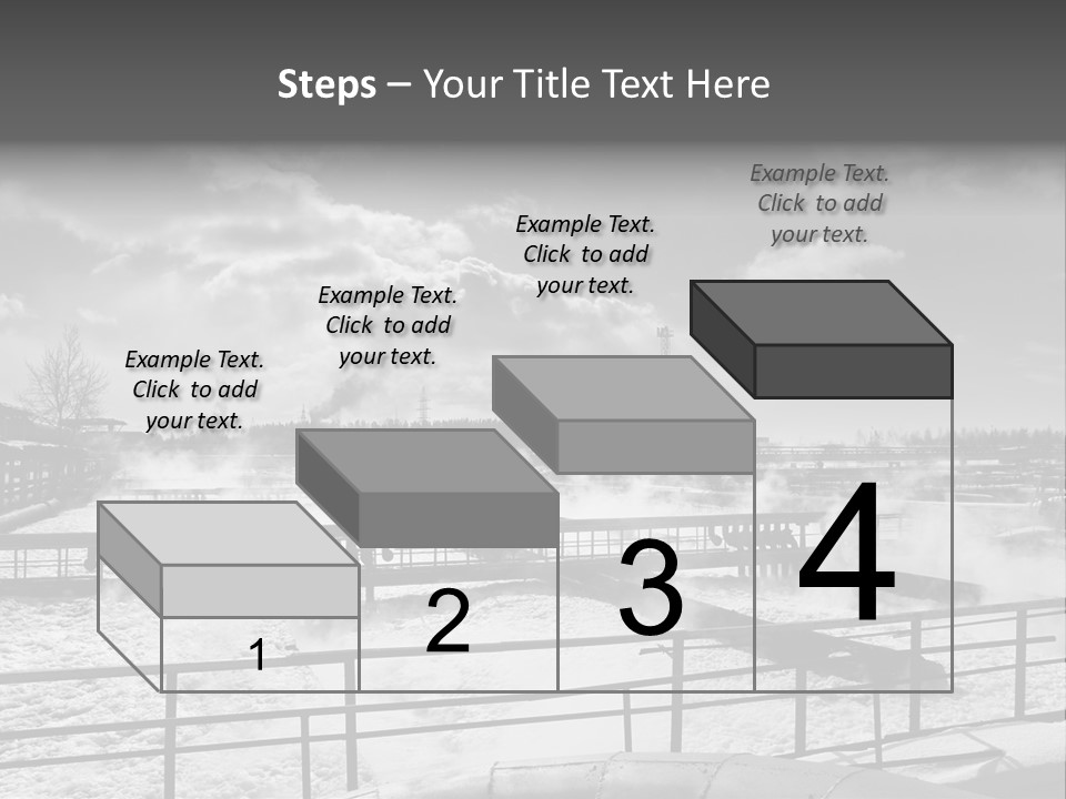 A Black And White Photo Of A Factory With Steam Coming Out Of It PowerPoint Template