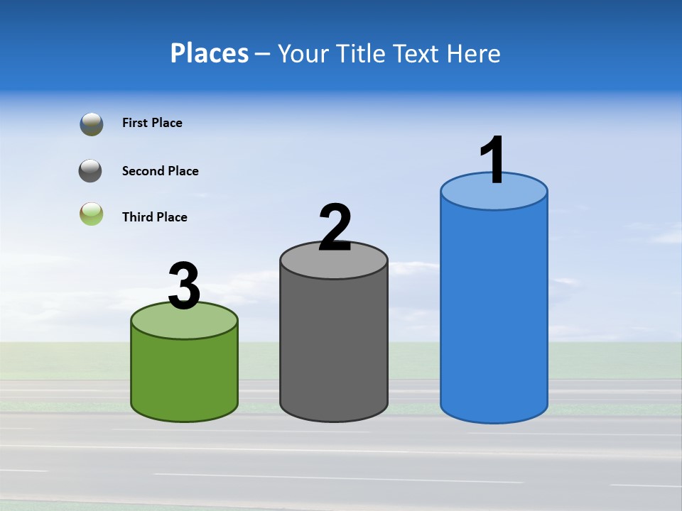 A Road With A Sky In The Background PowerPoint Template