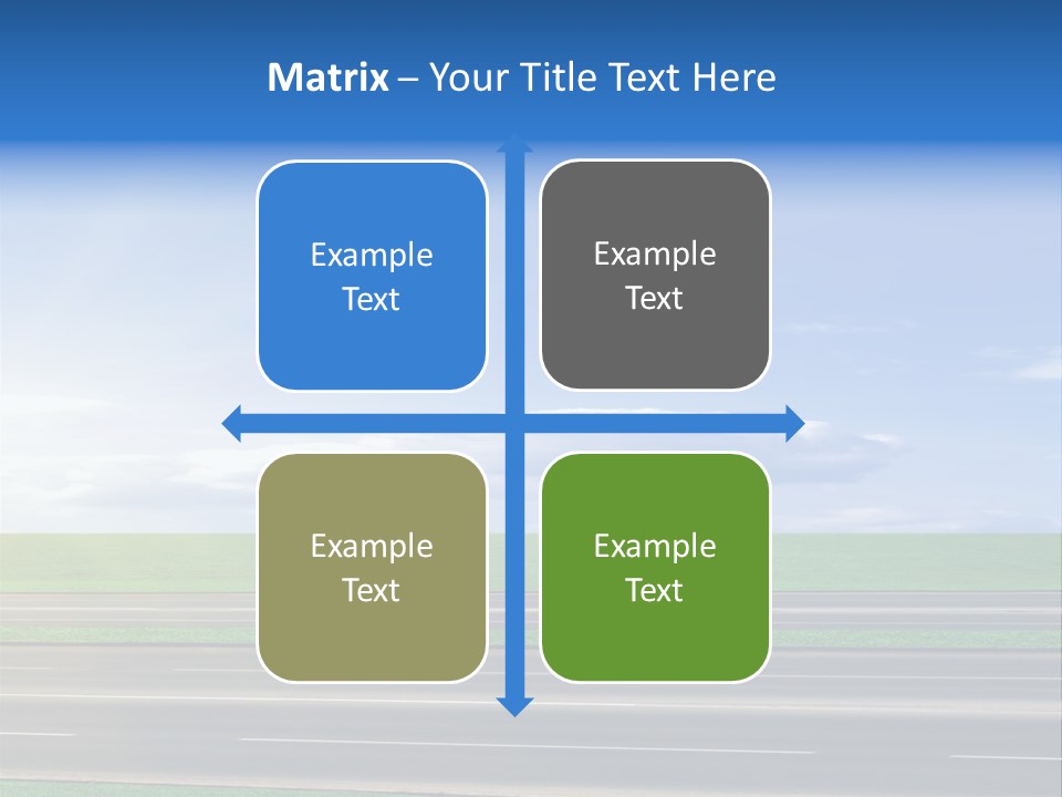 A Road With A Sky In The Background PowerPoint Template