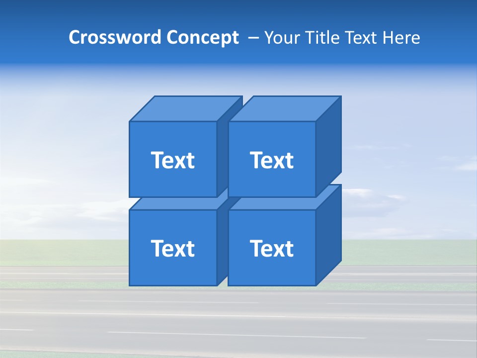 A Road With A Sky In The Background PowerPoint Template