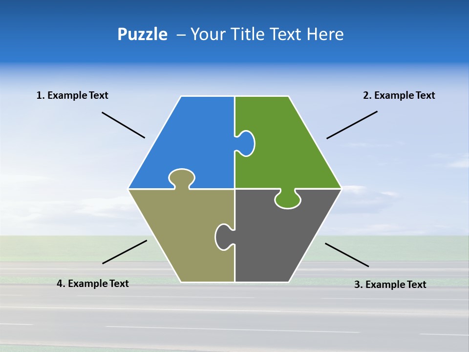 A Road With A Sky In The Background PowerPoint Template