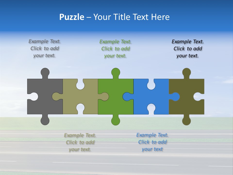 A Road With A Sky In The Background PowerPoint Template