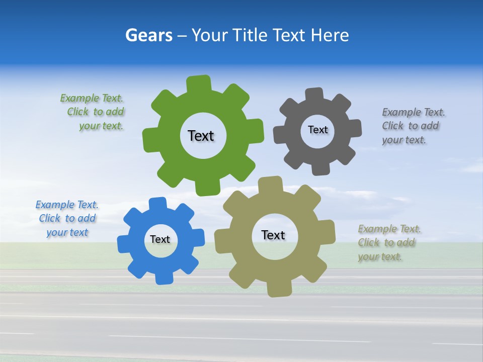 A Road With A Sky In The Background PowerPoint Template
