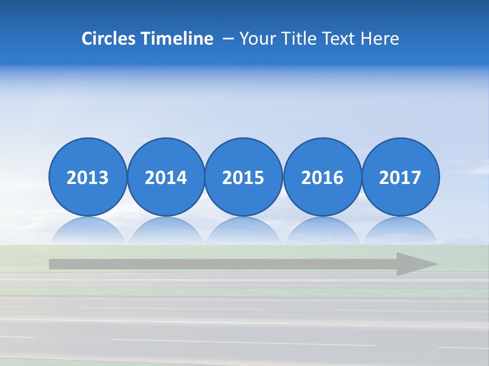 A Road With A Sky In The Background PowerPoint Template