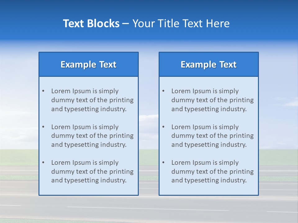 A Road With A Sky In The Background PowerPoint Template