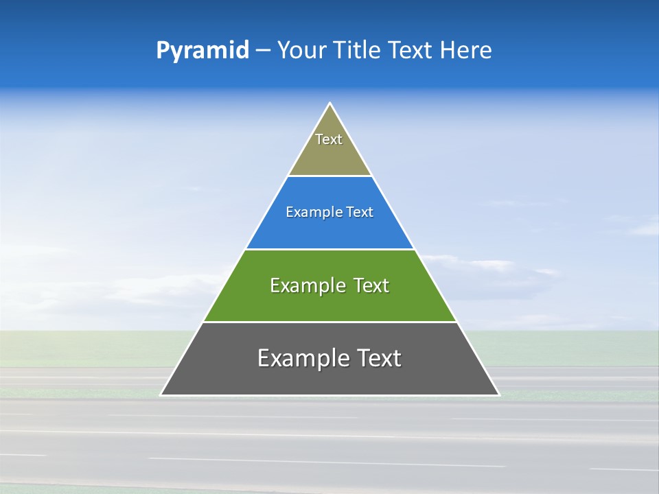 A Road With A Sky In The Background PowerPoint Template