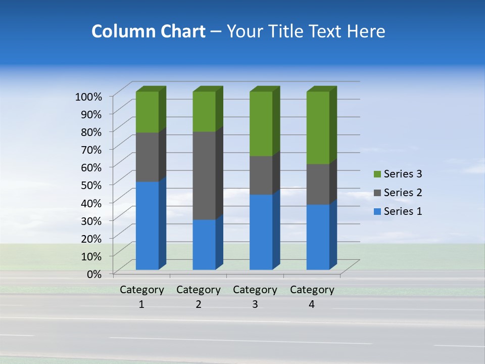 A Road With A Sky In The Background PowerPoint Template