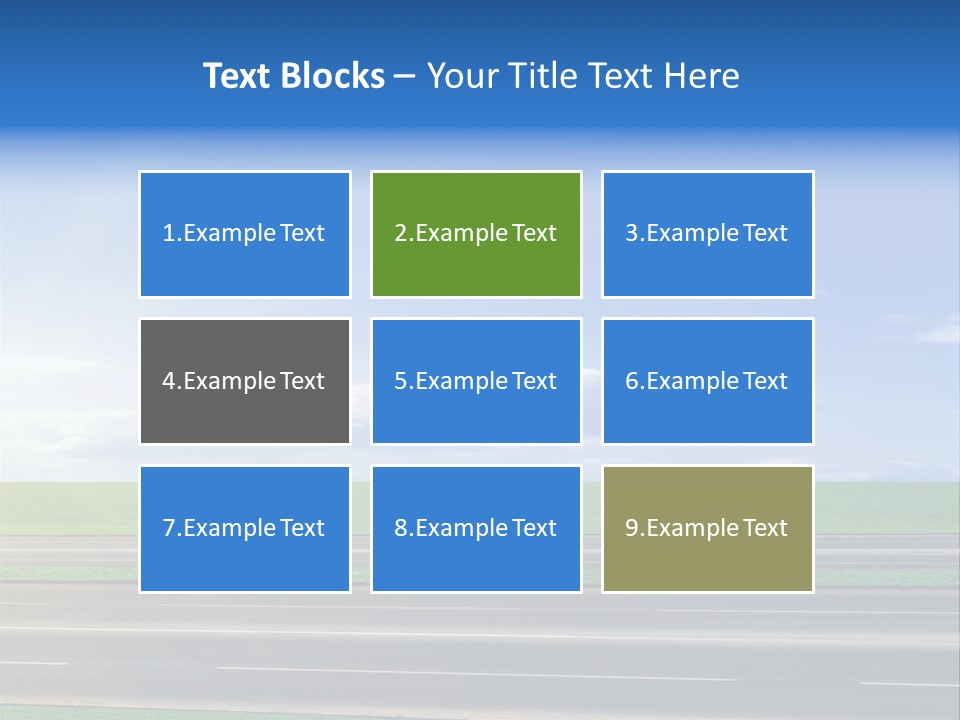 A Road With A Sky In The Background PowerPoint Template