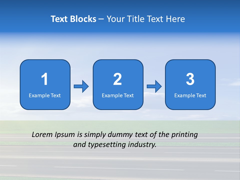 A Road With A Sky In The Background PowerPoint Template