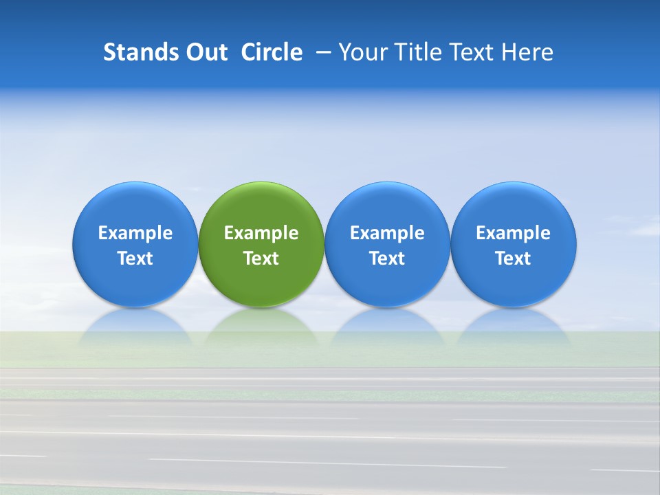 A Road With A Sky In The Background PowerPoint Template