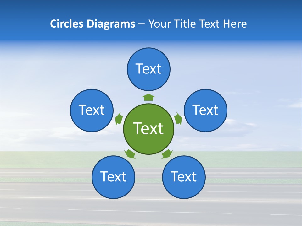 A Road With A Sky In The Background PowerPoint Template