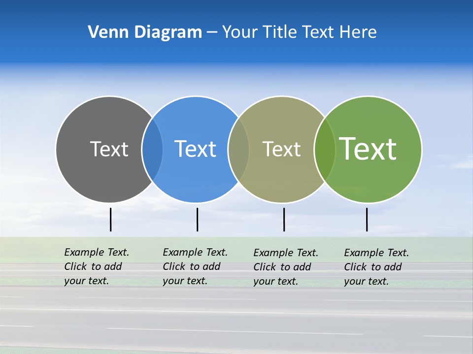 A Road With A Sky In The Background PowerPoint Template