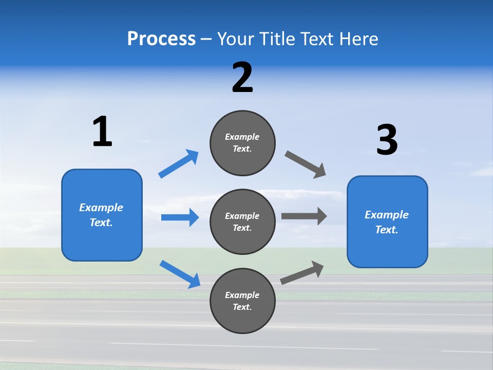 A Road With A Sky In The Background PowerPoint Template
