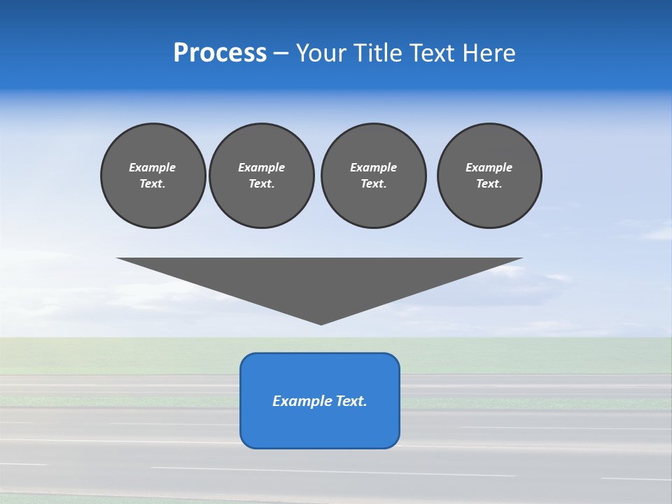 A Road With A Sky In The Background PowerPoint Template
