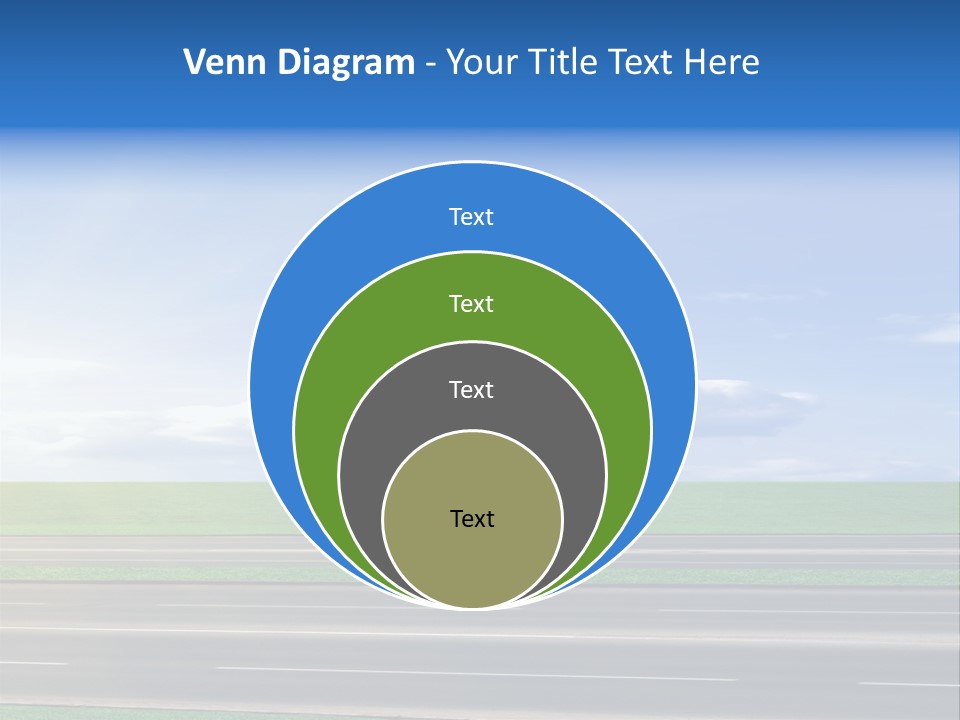 A Road With A Sky In The Background PowerPoint Template