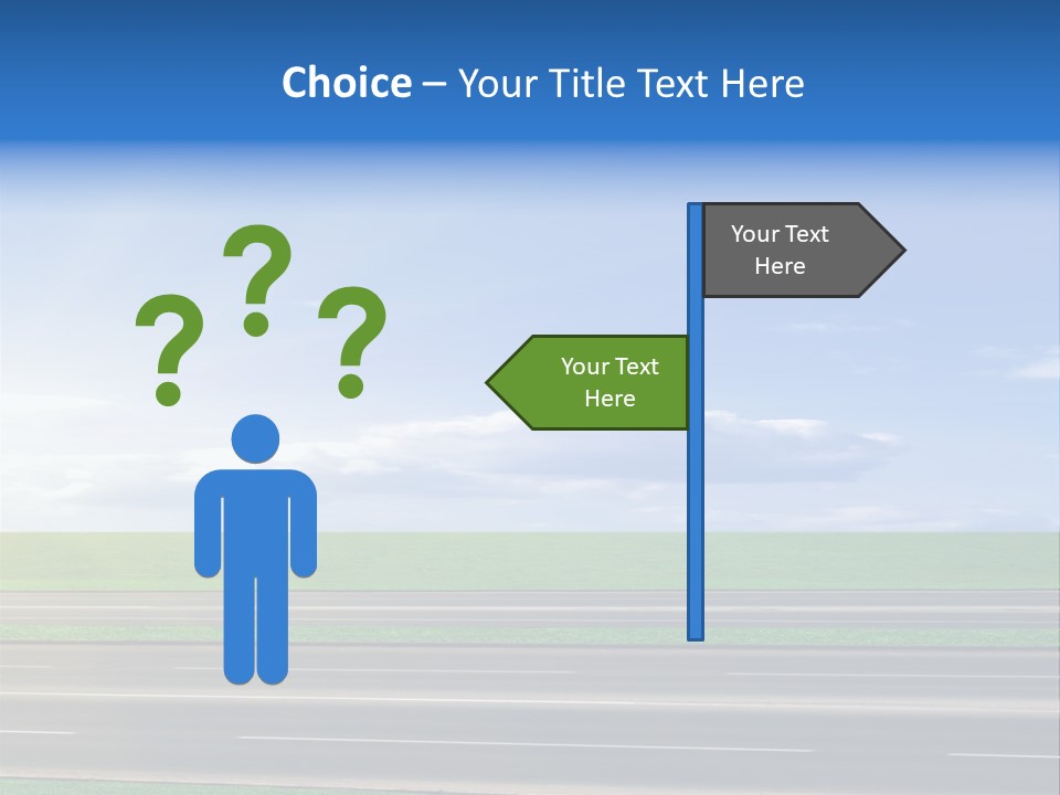 A Road With A Sky In The Background PowerPoint Template