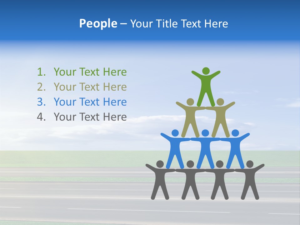 A Road With A Sky In The Background PowerPoint Template