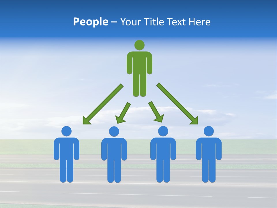 A Road With A Sky In The Background PowerPoint Template