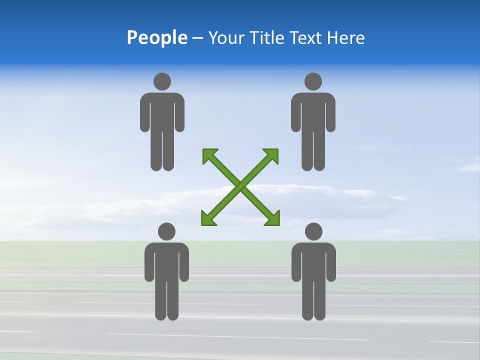 A Road With A Sky In The Background PowerPoint Template