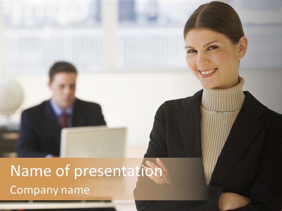 Young Caucasian Manager PowerPoint Template