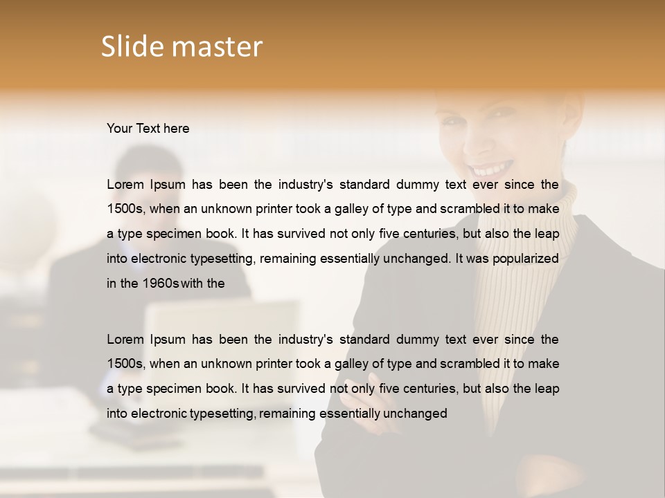 Young Caucasian Manager PowerPoint Template