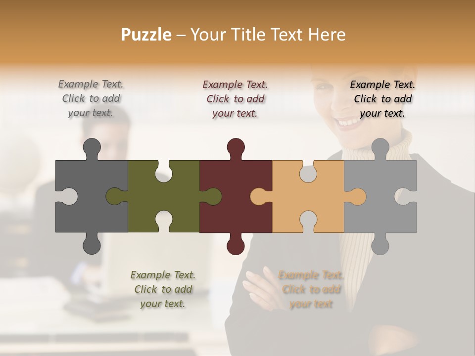 Young Caucasian Manager PowerPoint Template