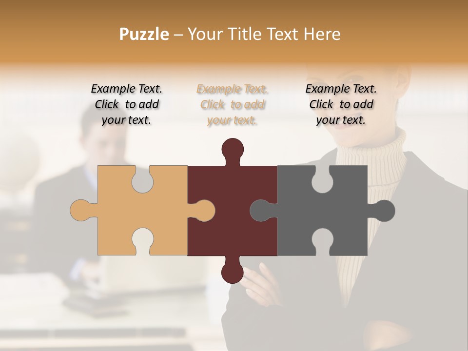 Young Caucasian Manager PowerPoint Template