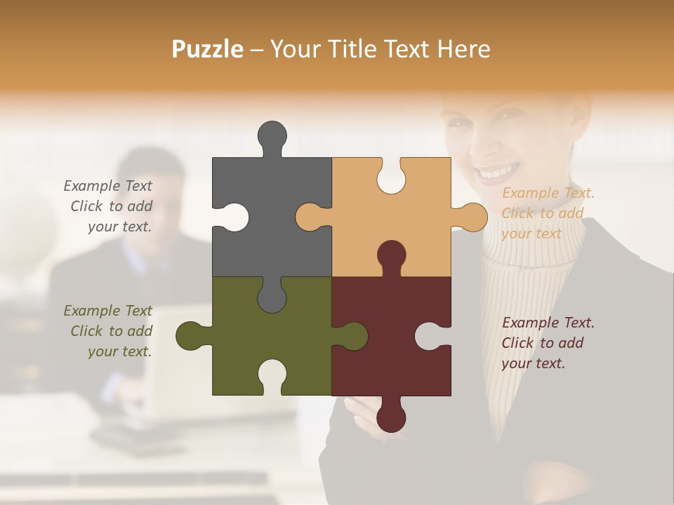 Young Caucasian Manager PowerPoint Template