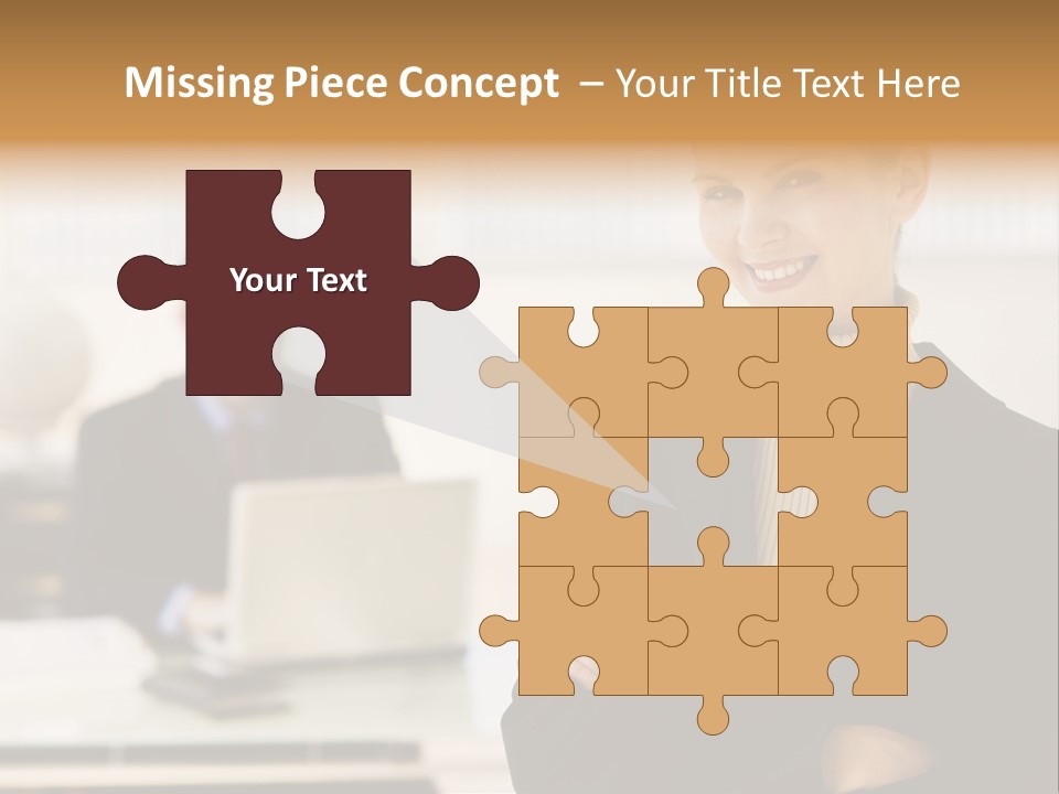 Young Caucasian Manager PowerPoint Template