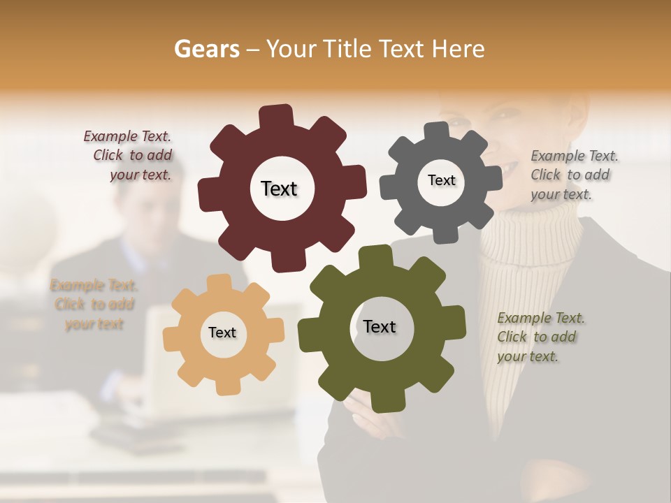 Young Caucasian Manager PowerPoint Template