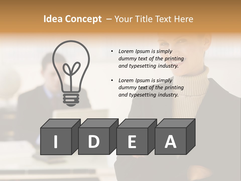 Young Caucasian Manager PowerPoint Template