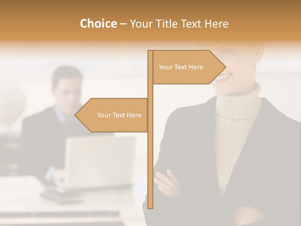 Young Caucasian Manager PowerPoint Template