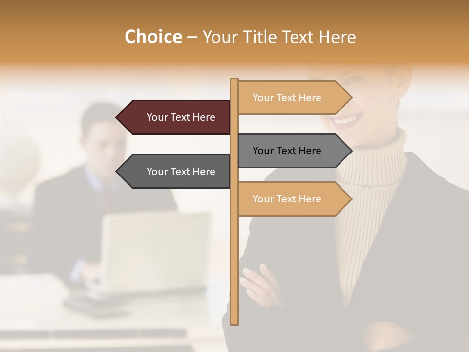 Young Caucasian Manager PowerPoint Template