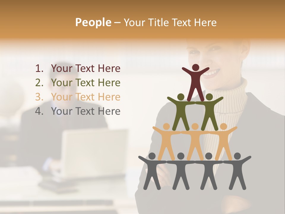 Young Caucasian Manager PowerPoint Template