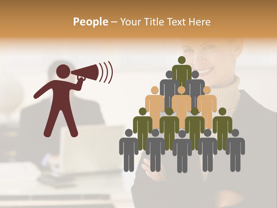 Young Caucasian Manager PowerPoint Template